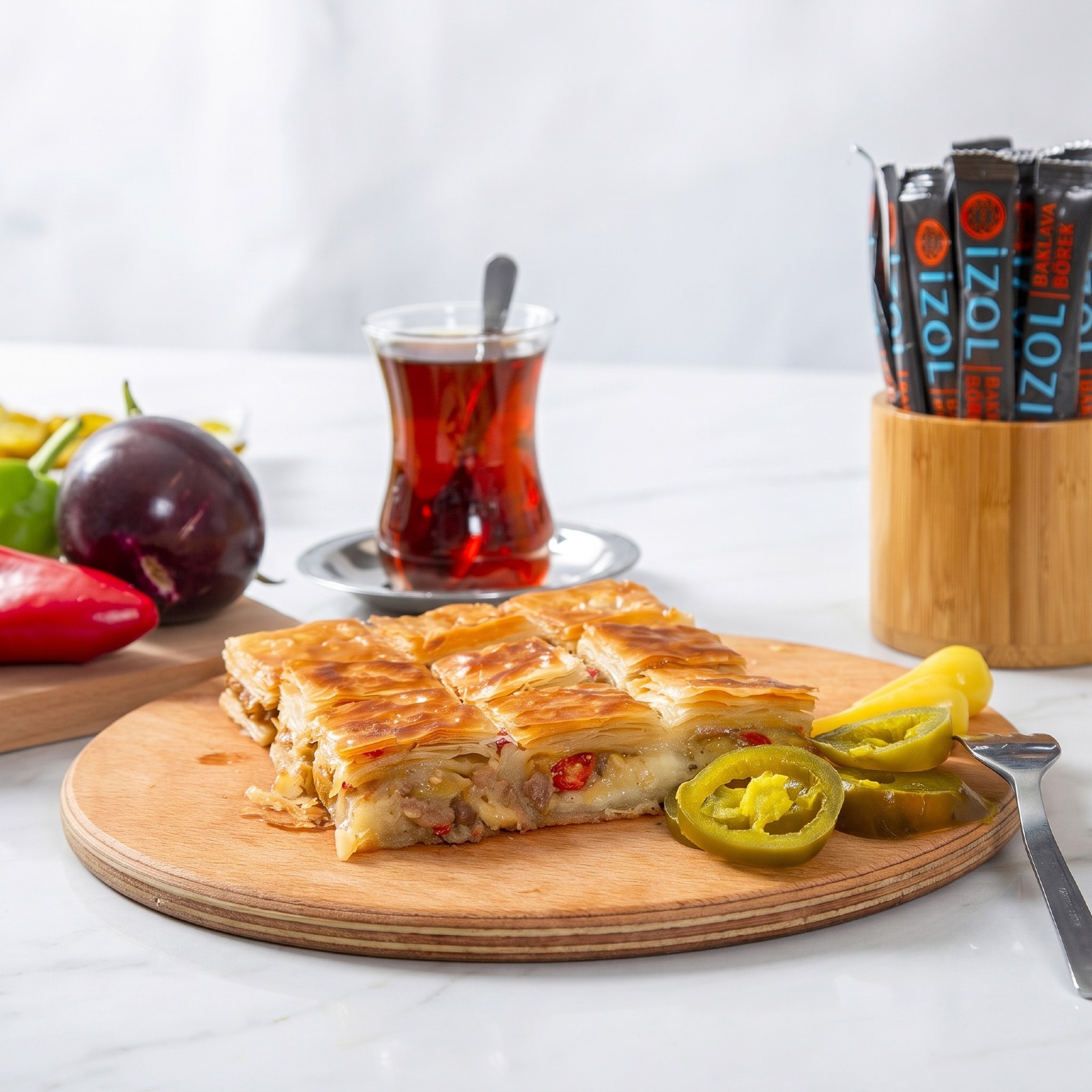 KÖZ PATLICANLI SU BÖREĞİ